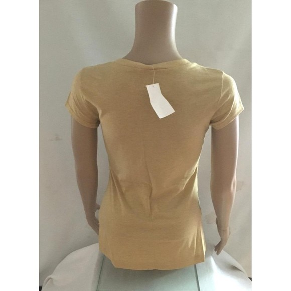 Self Esteem T Shirt Juniors Sizes Tan Puff Paint Fitted DOVES FLOWERS NOS Y2K - Picture 4 of 6